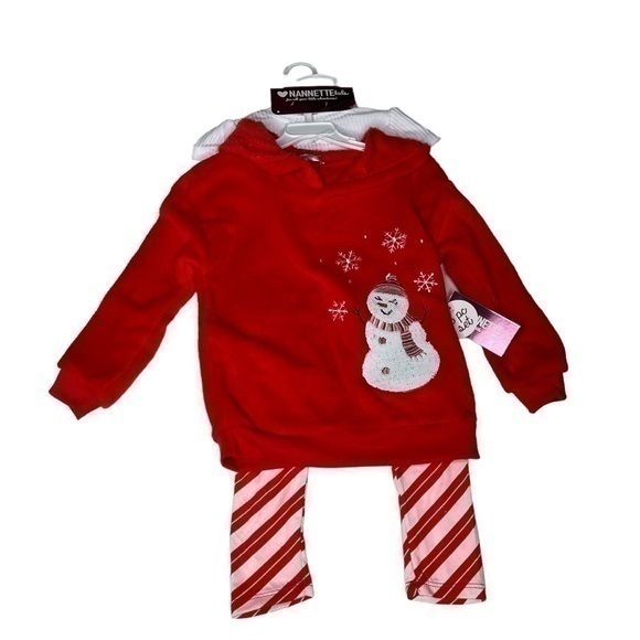 Nannette kids Three Piece Set - Hoodie, Leggings, Shirt - Size 4  - NWT - Picture 1 of 11